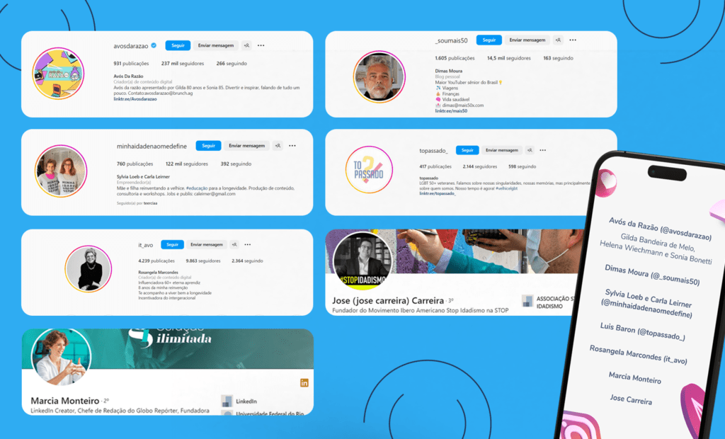 .influenciadores 60+ capturas de tela dos perfis de influenciadores que devem ser conhecidos e seguidos