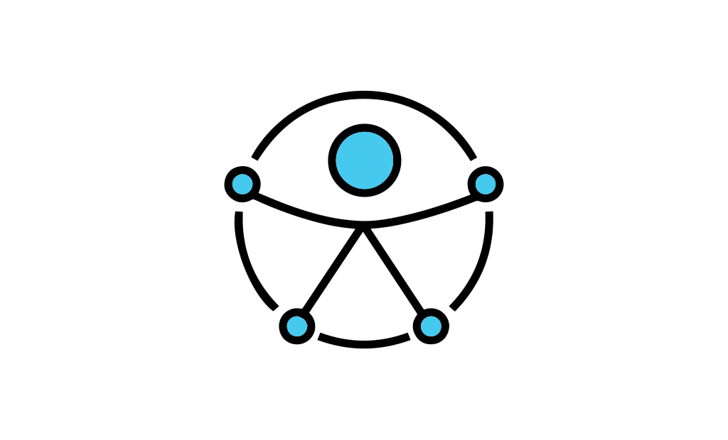 Símbolo. Imagem do símbolo universal de acessibilidade.