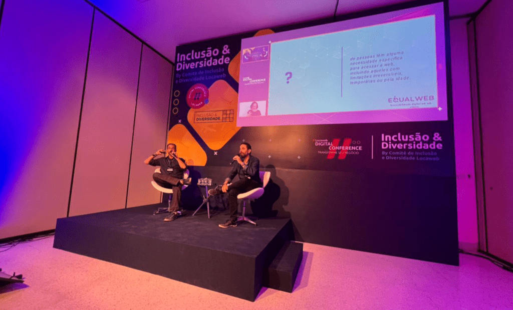 Imagem de um momento da Palestra da Equalweb